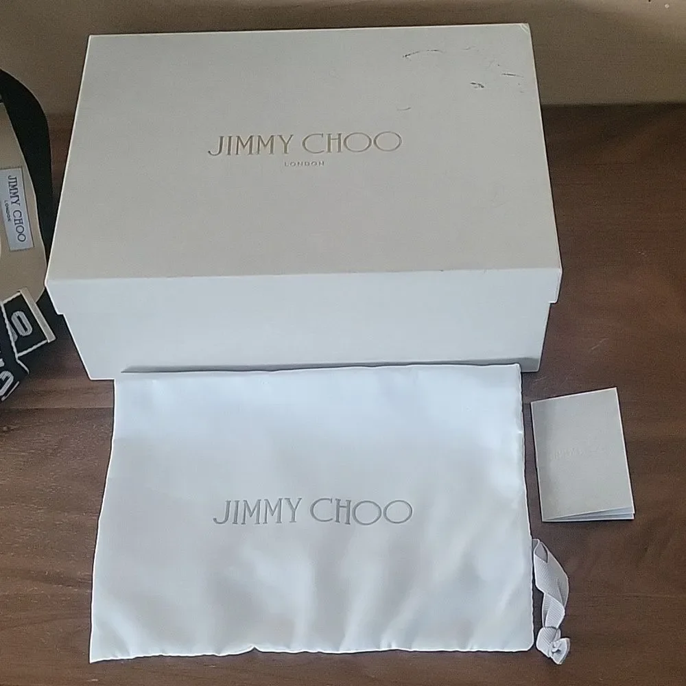 NWT NIB Sz 35.5 Jimmy Choo Tegan Black Bow Dainty Coquette Suede Heels Pumps 5